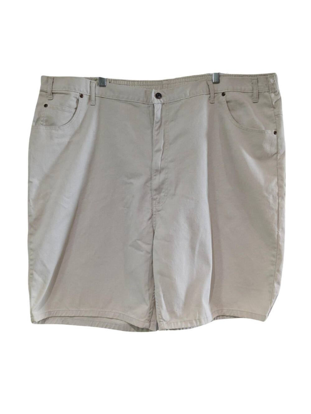 Duke Men's Relaxed Fit Jean Shorts Size 48 Light Beige NWT, Cotton, Elastic